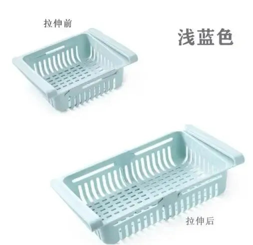 Retractable Fridge Storage Basket – Multi-Functional Kitchen Organiser