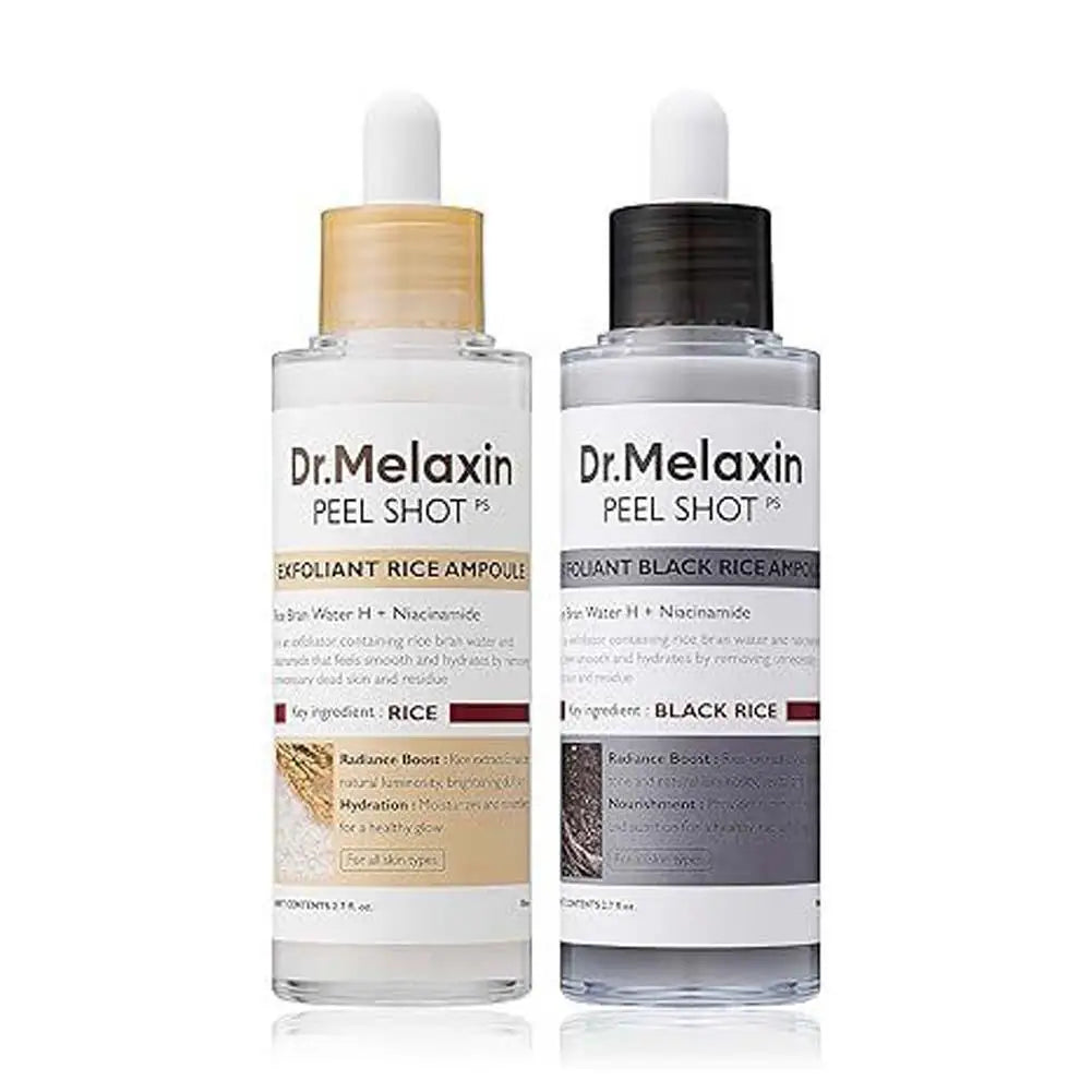 Dr. Melaxin Peel Shot White and Black Rice Exfoliating Essence Deep Moisturising Hydrating Oil-Control