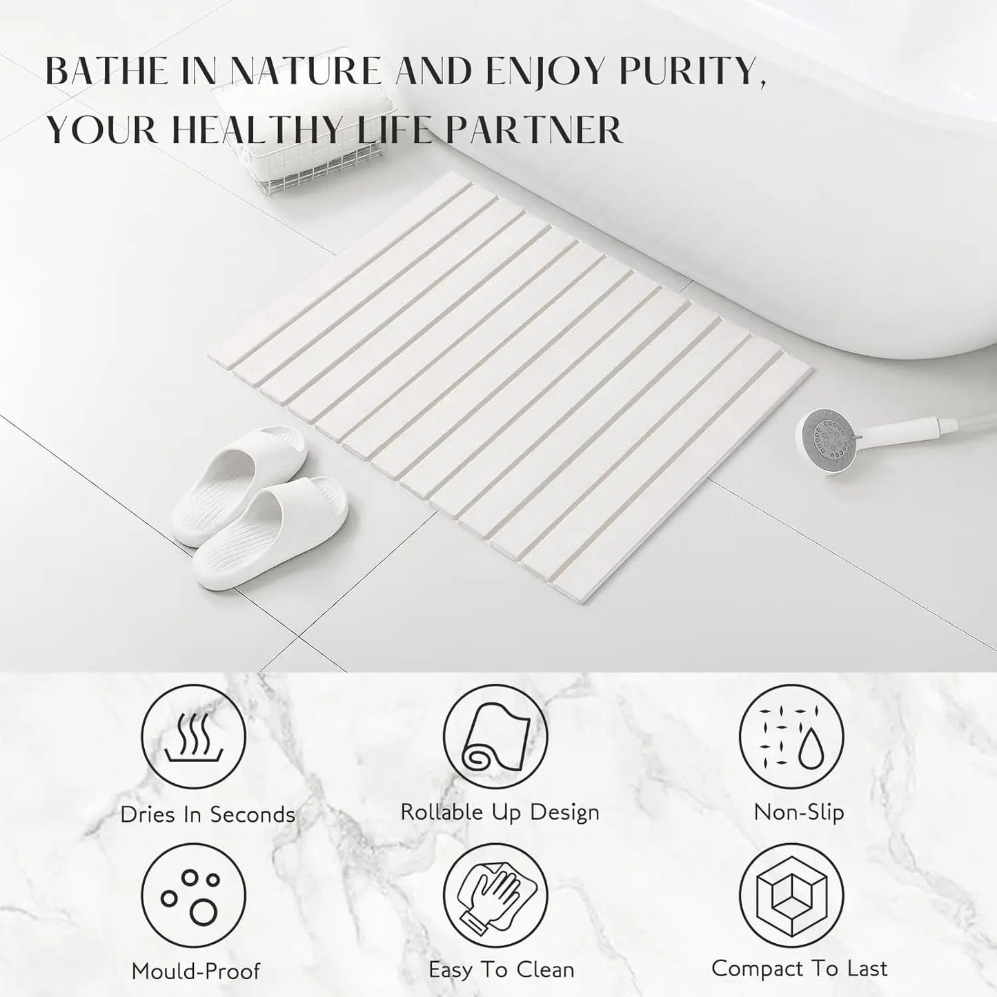 Luxury Stone Dry Mat Super Absorbent Foldable Diatomite Mat
