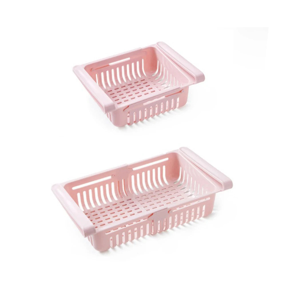 Retractable Fridge Storage Basket – Multi-Functional Kitchen Organiser