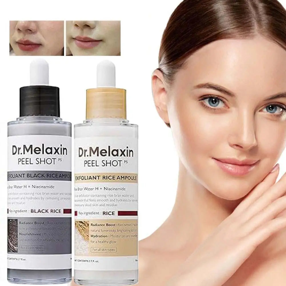 Dr. Melaxin Peel Shot White and Black Rice Exfoliating Essence Deep Moisturising Hydrating Oil-Control
