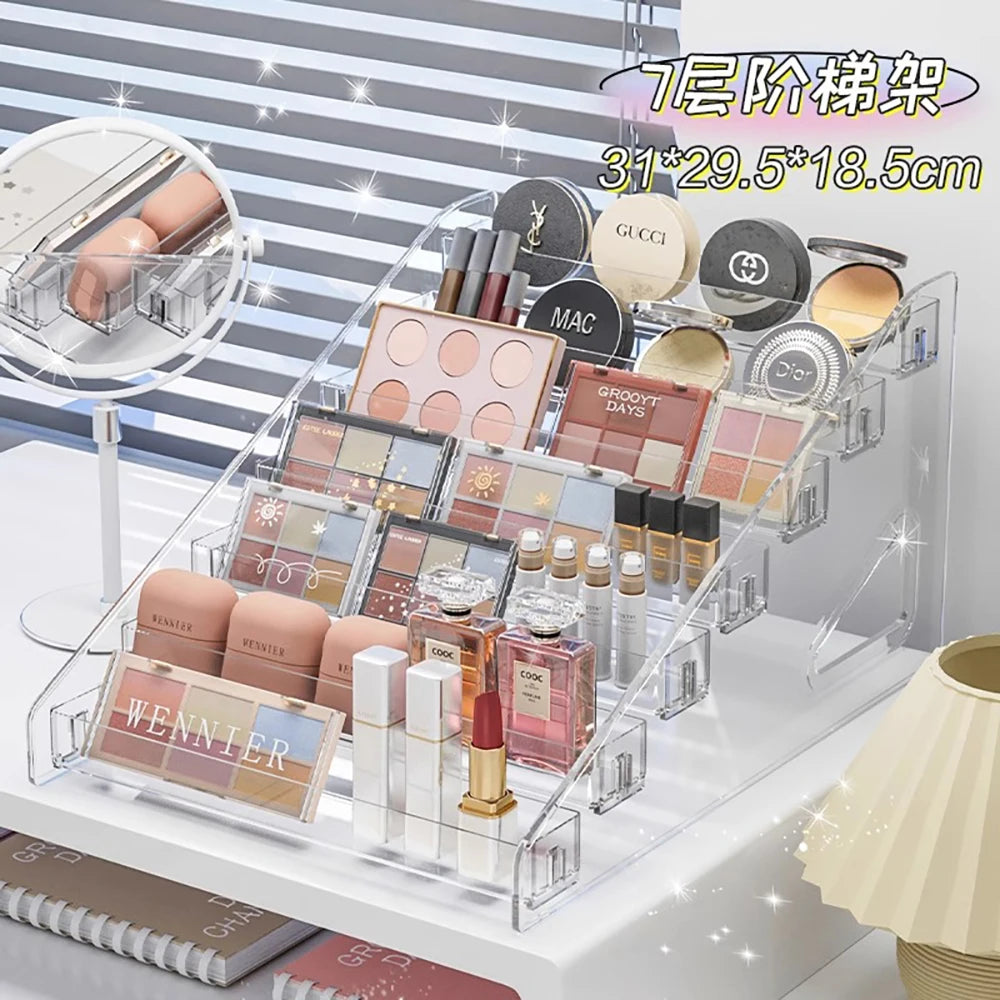 Transparent Storage Box Makeup Organiser Cosmetic Display Case Jewellery Organiser