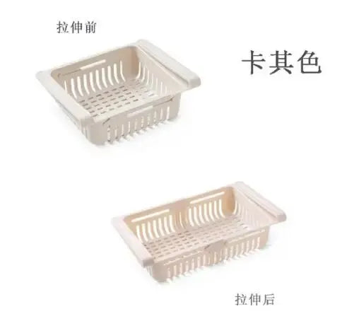 Retractable Fridge Storage Basket – Multi-Functional Kitchen Organiser