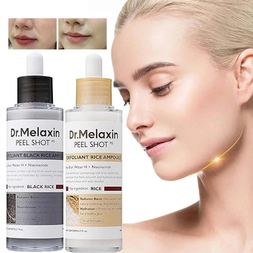Dr. Melaxin Peel Shot White and Black Rice Exfoliating Essence Deep Moisturising Hydrating Oil-Control