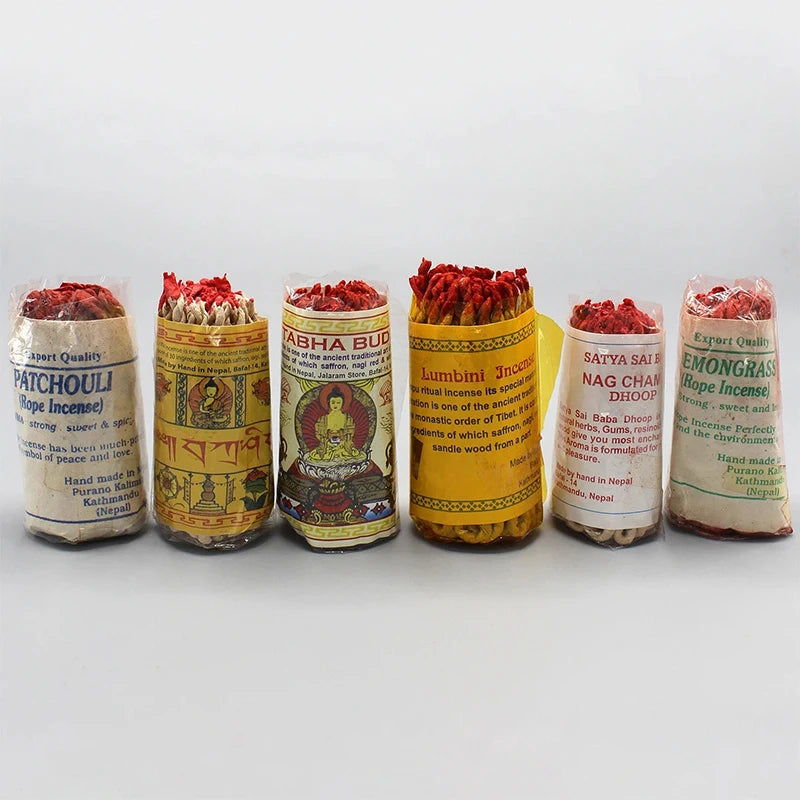 40Pc Himalaya Rope Incense- Handmade yoga aromatherapy with sage, patchouli and cedar