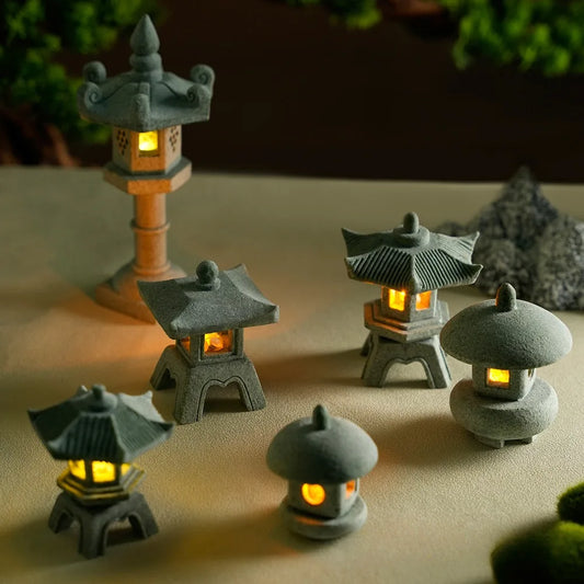 Mini Pagoda Lantern – Zen Garden, Aquarium, and Home Decoration