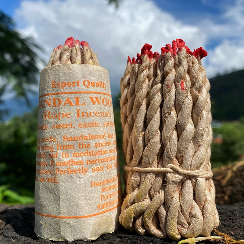 40Pc Himalaya Rope Incense- Handmade yoga aromatherapy with sage, patchouli and cedar