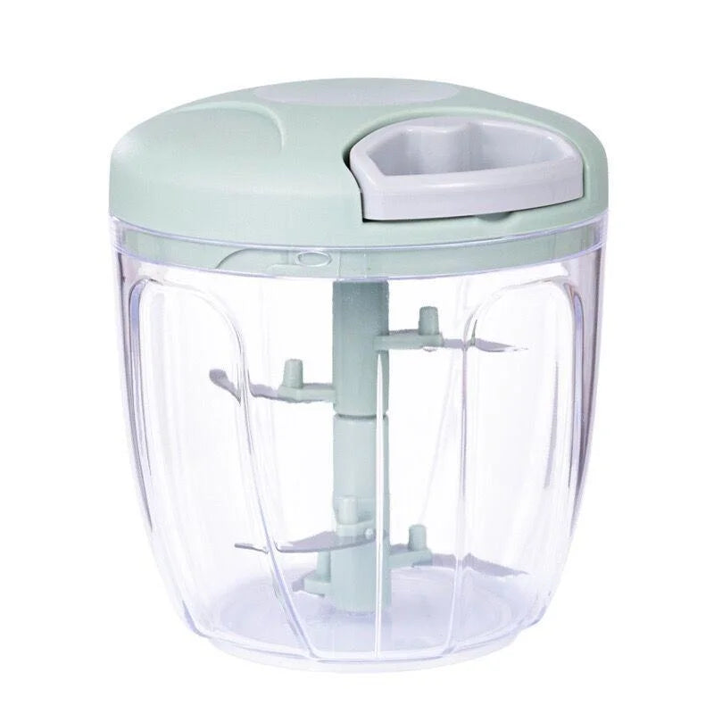 Manual Meat & Vegetable Chopper – 500/900ML hand-crank mincer for garlic, onion and more